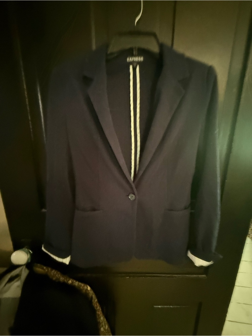 Express Navy Single-Button Blazer